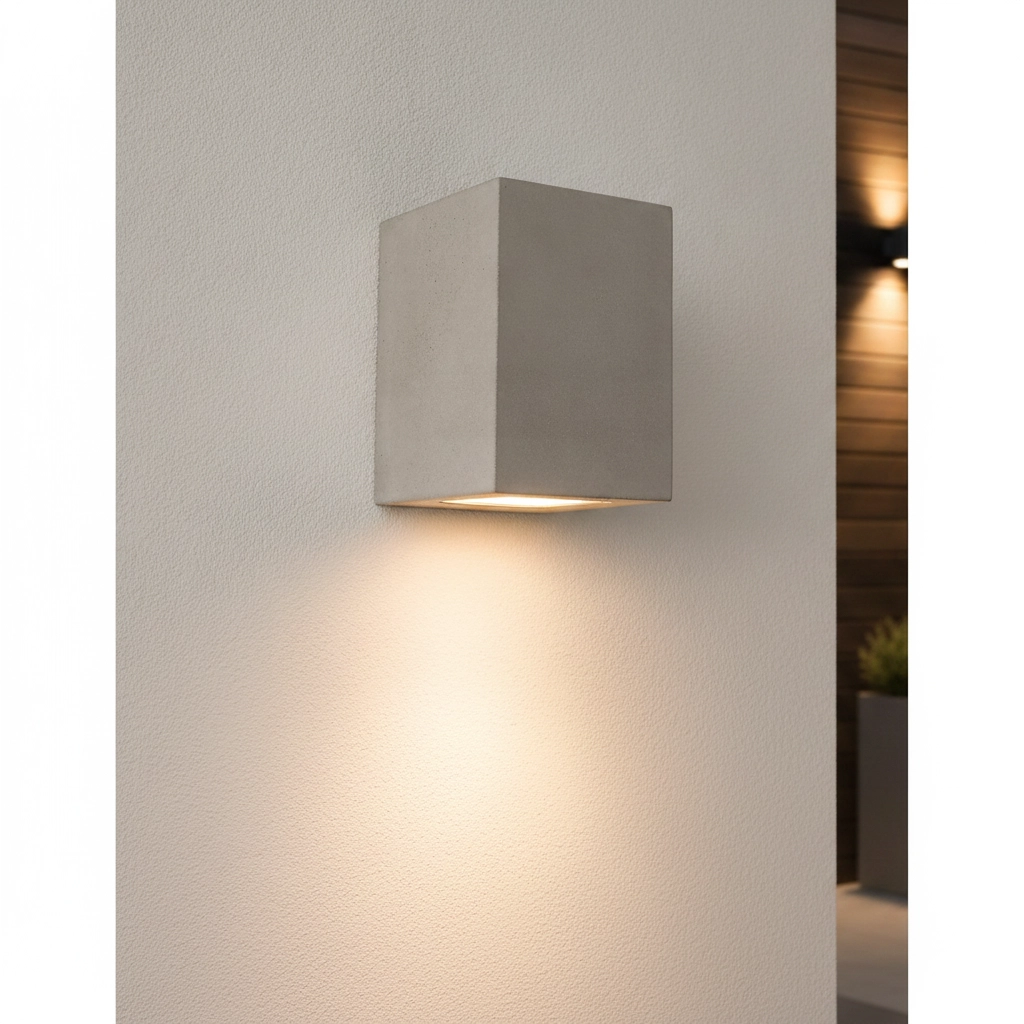 Square spotlight Fuento concrete grey 12cm