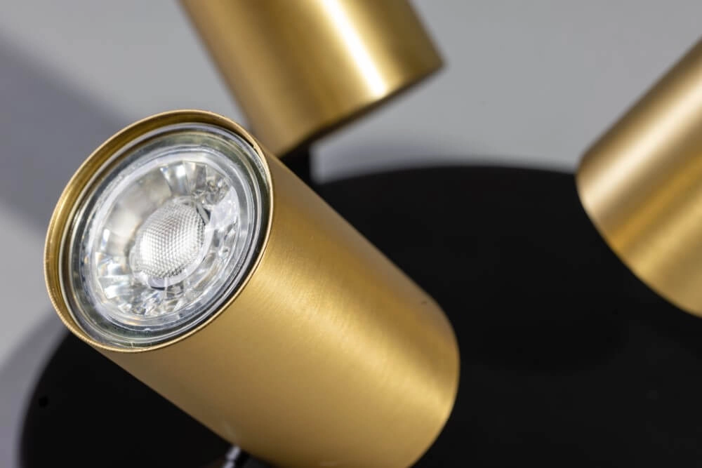 3-light surface-mounted spotlight The Common black with gold ETH 8720195304340
