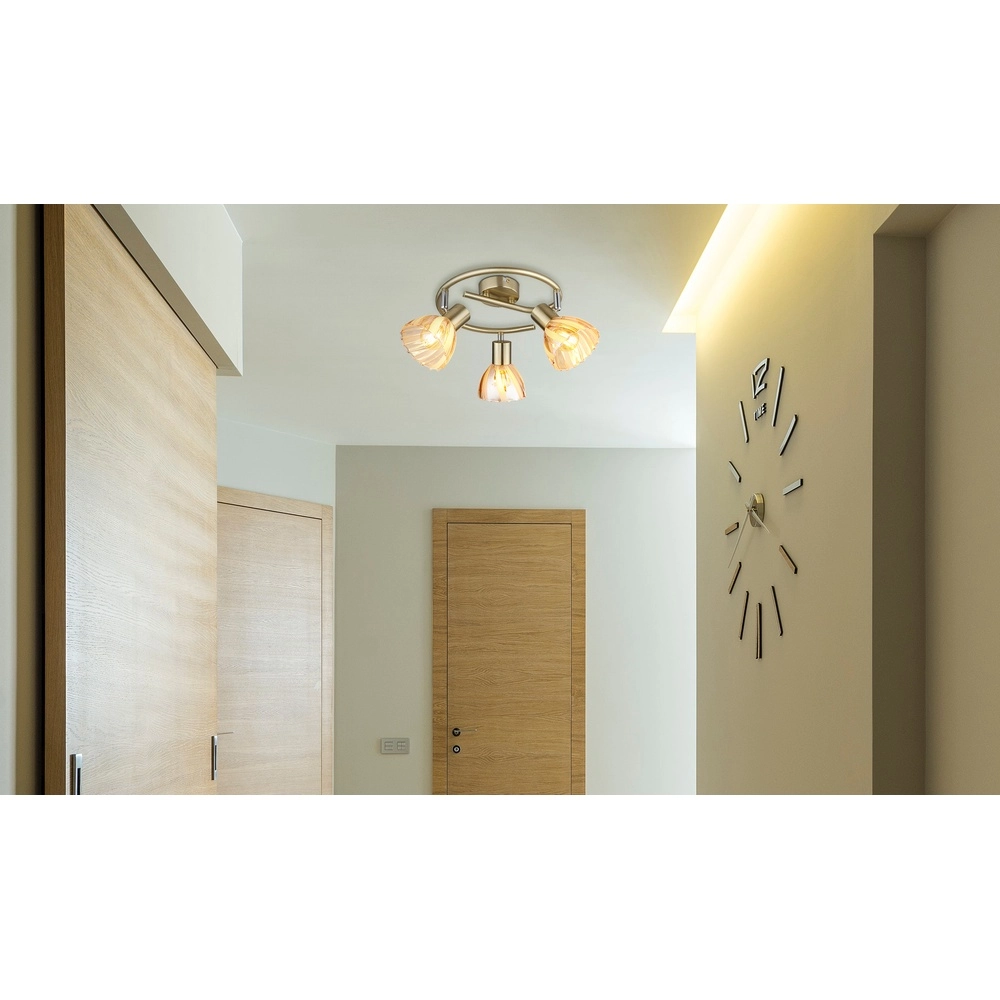 Ceiling lamp 3-lights Zachery Gold Globo 9007371528509