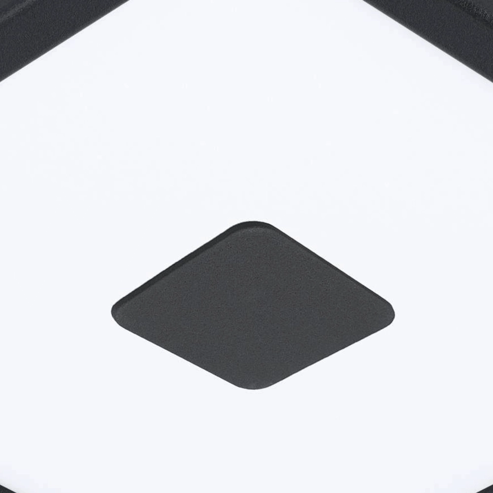Square ceiling lamp Iphias 2 IP44 black Eglo 9008606232611