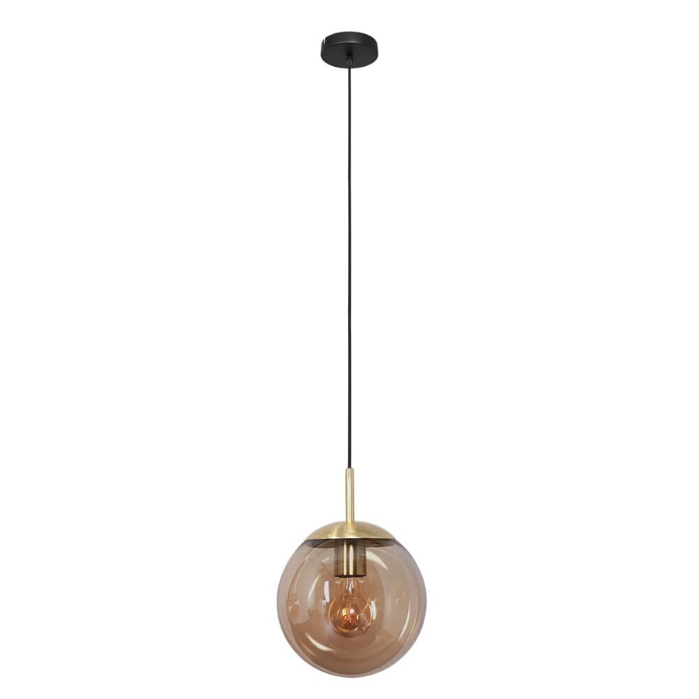 Gold glass hanging lamp Bolique Ø 25cm Steinhauer 8712746166378