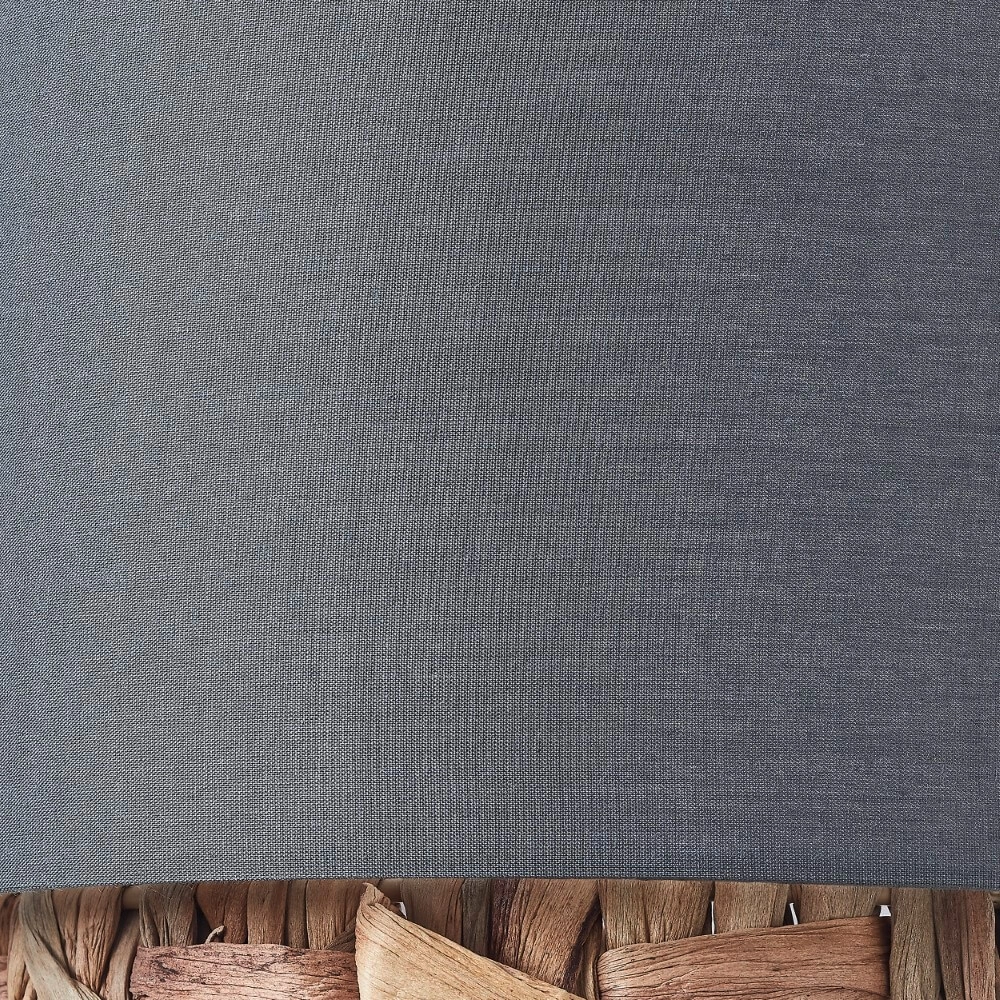 Pendant lamp Waterlilly Rattan with gray fabric Brilliant 4004353411878