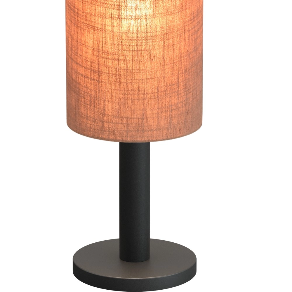 Table lamp Lisbourg Black with tan beige hood Masterlight