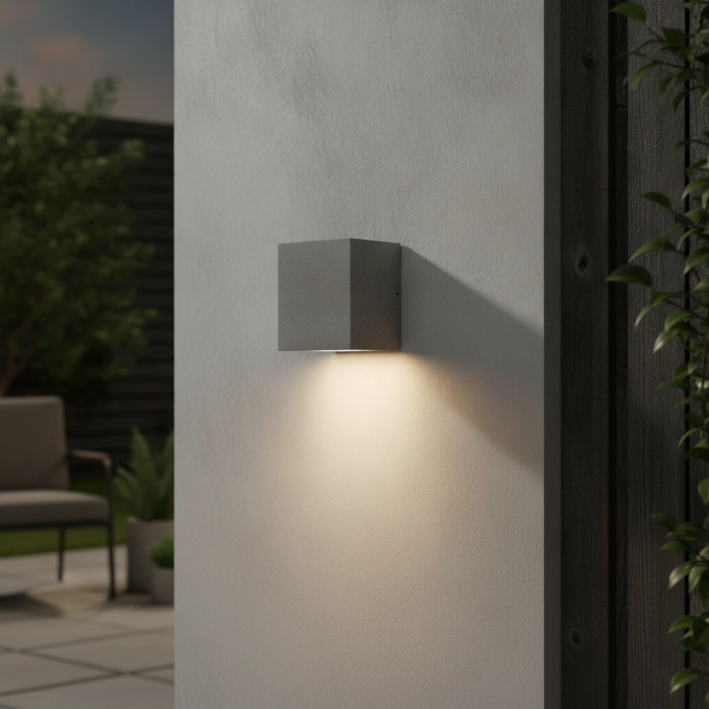Square spotlight Emile concrete grey