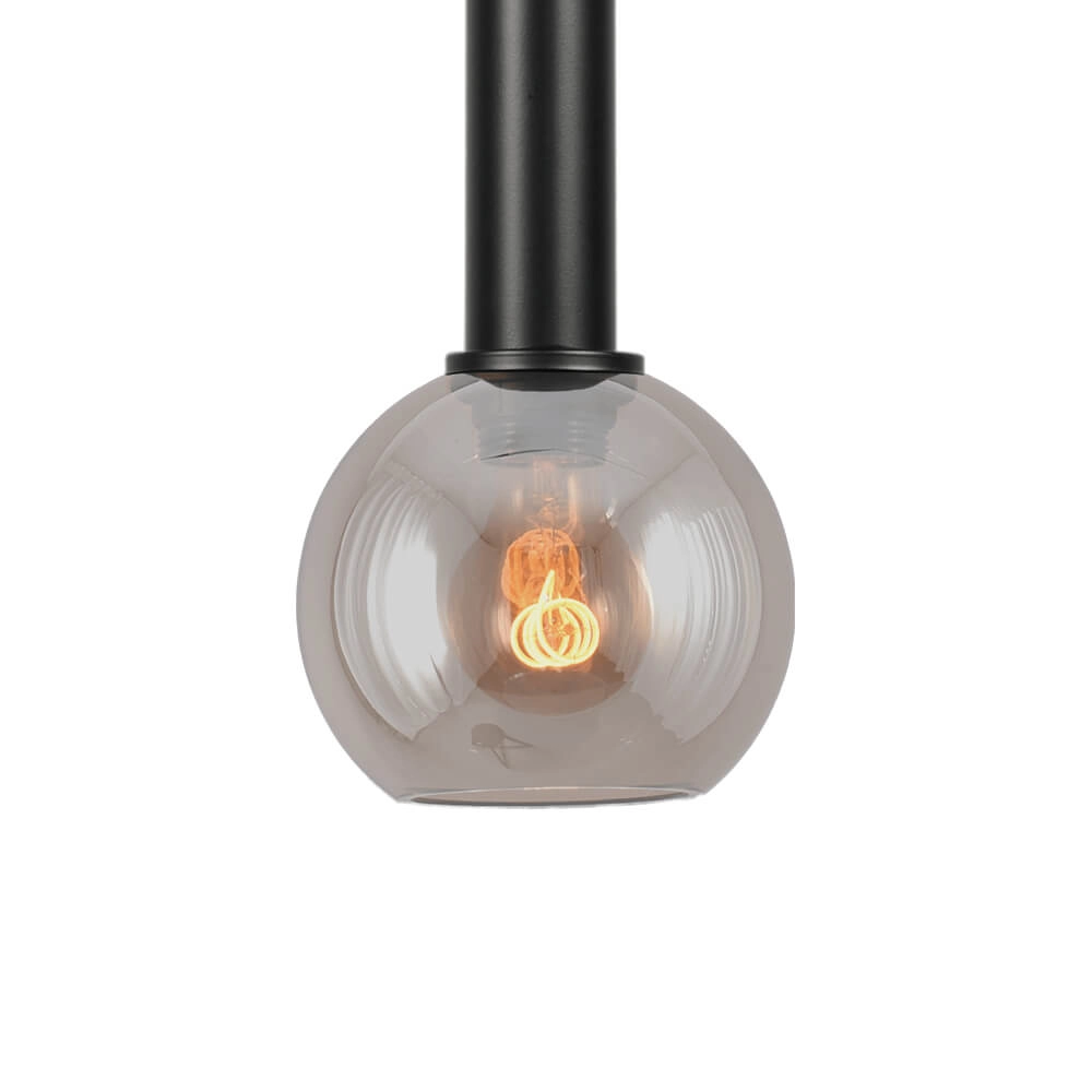 Hanging lamp Ø 15cm Bella 2 Black with gold glass Masterlight 8718121334288