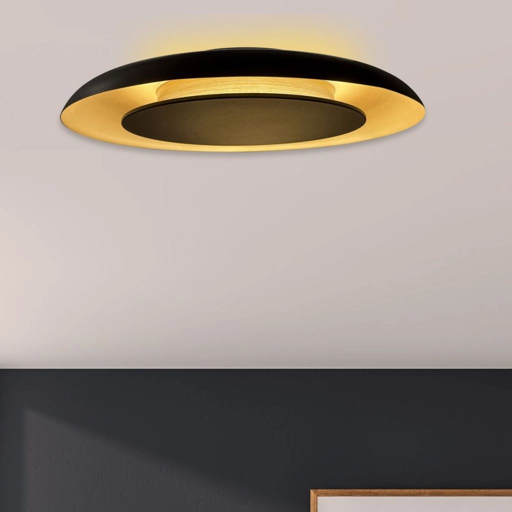 Modern ceiling lamp Golden Veil black with gold Steinhauer 8712746186772