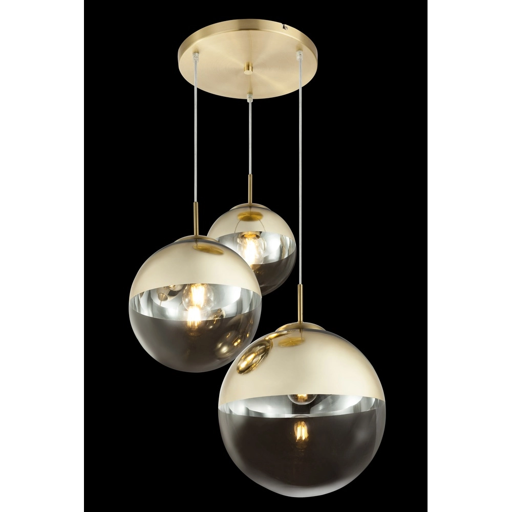 3-light pendant lamp Varus Gold Globo 9007371374465