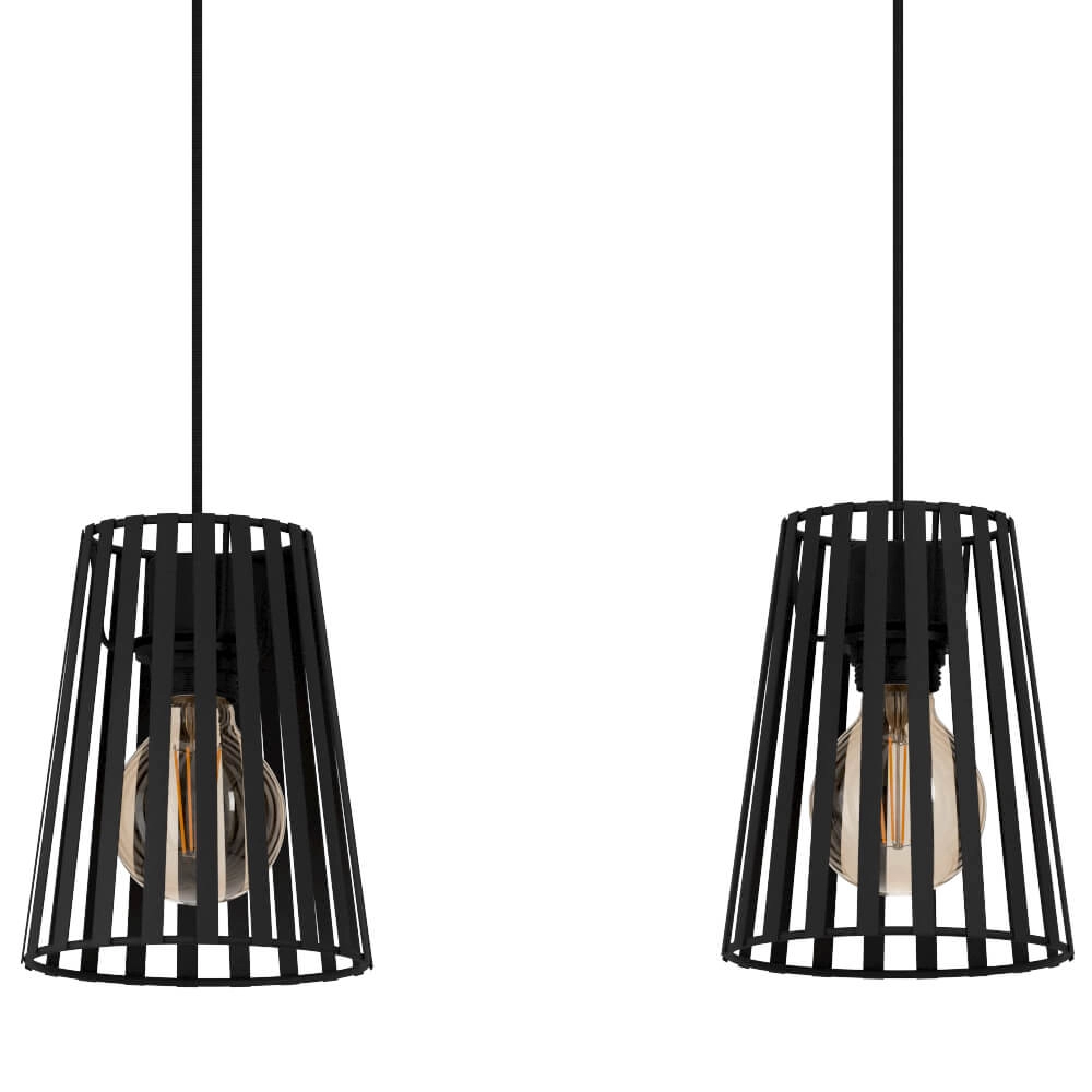 Black hanging lamp Bogota 3-light Stars of Light 9008606220755