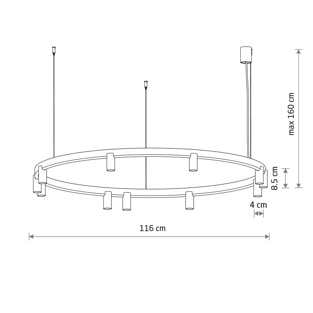 Design pendant lamp Fourty black Ø 116cm