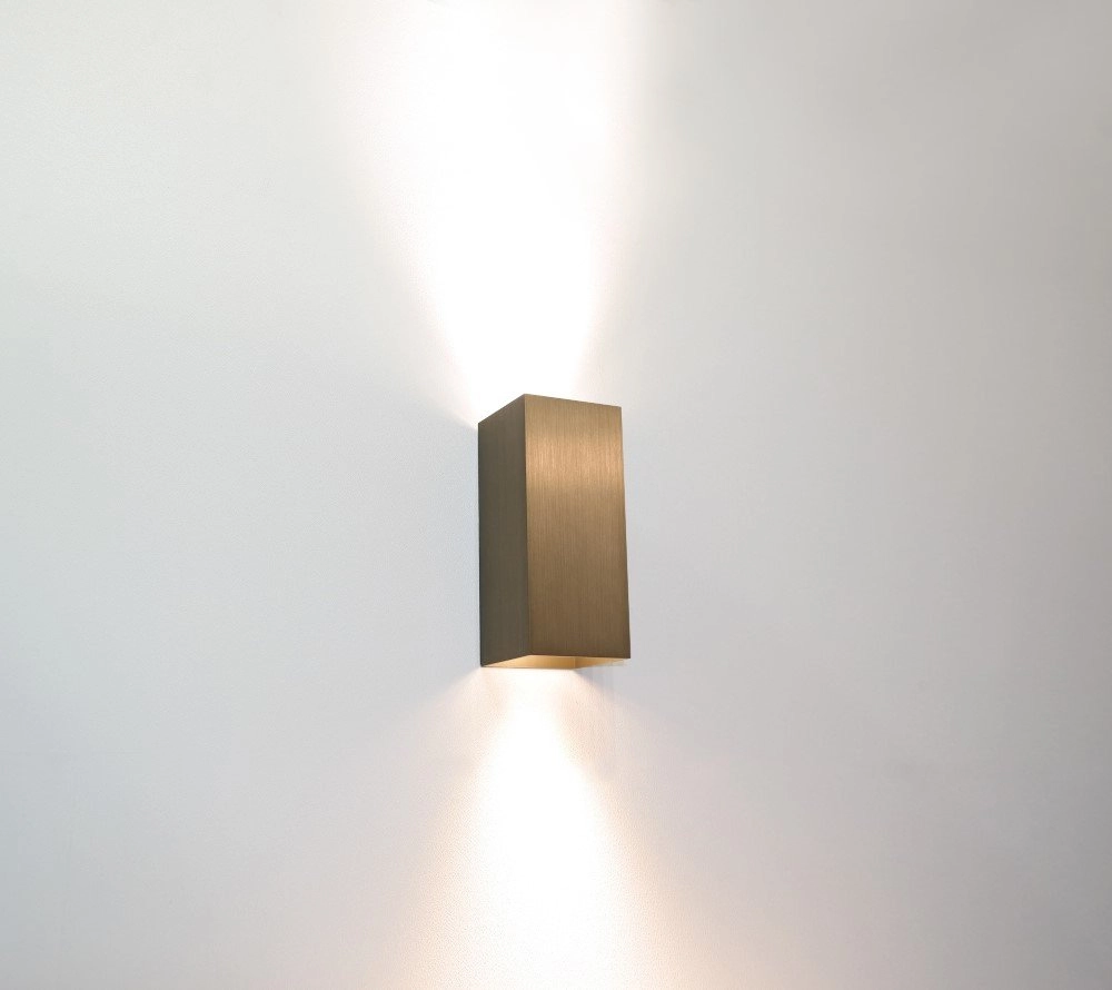 Square wall spot Dante2 bronze brown