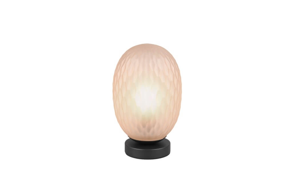 Table lamp Facette with ribbed amber glass Trio 4017807627886