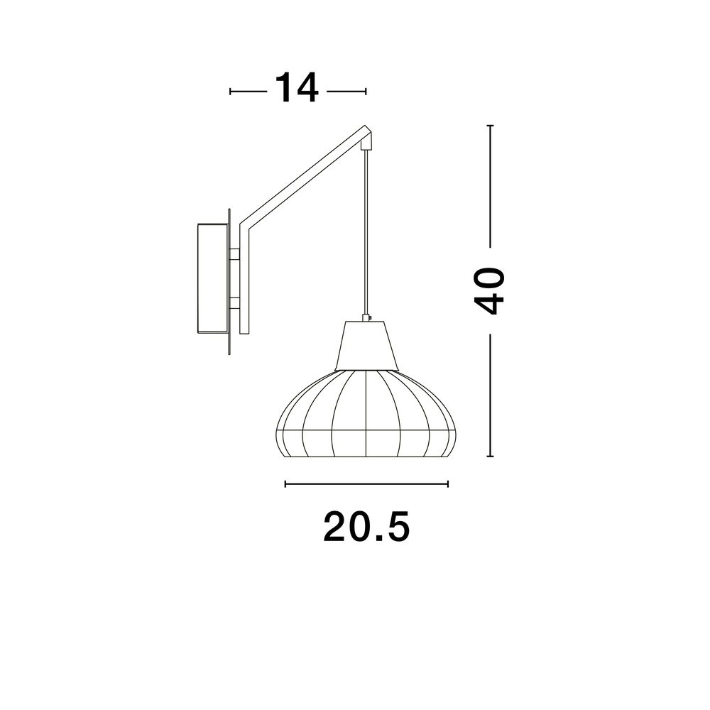 Wall lamp Fado black Lyora 5212017453020