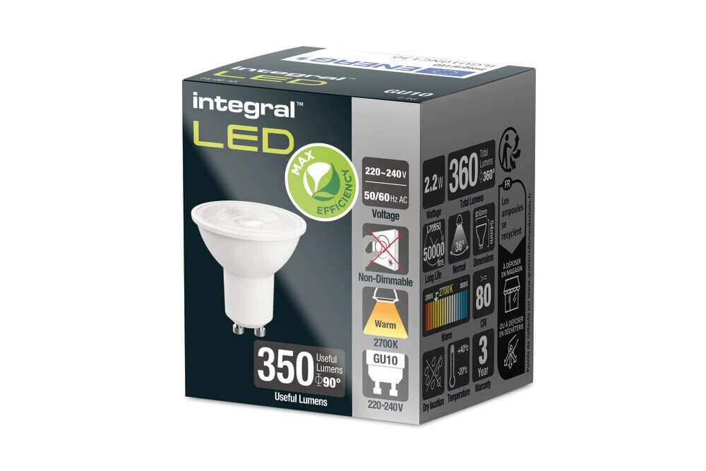 LED spot 2,2W - GU10 - 350lm - 2700K Lyora 5055788276784