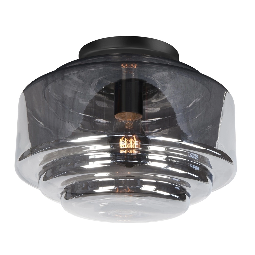Ceiling lamp Cambridge smoke glass Ø 30cm