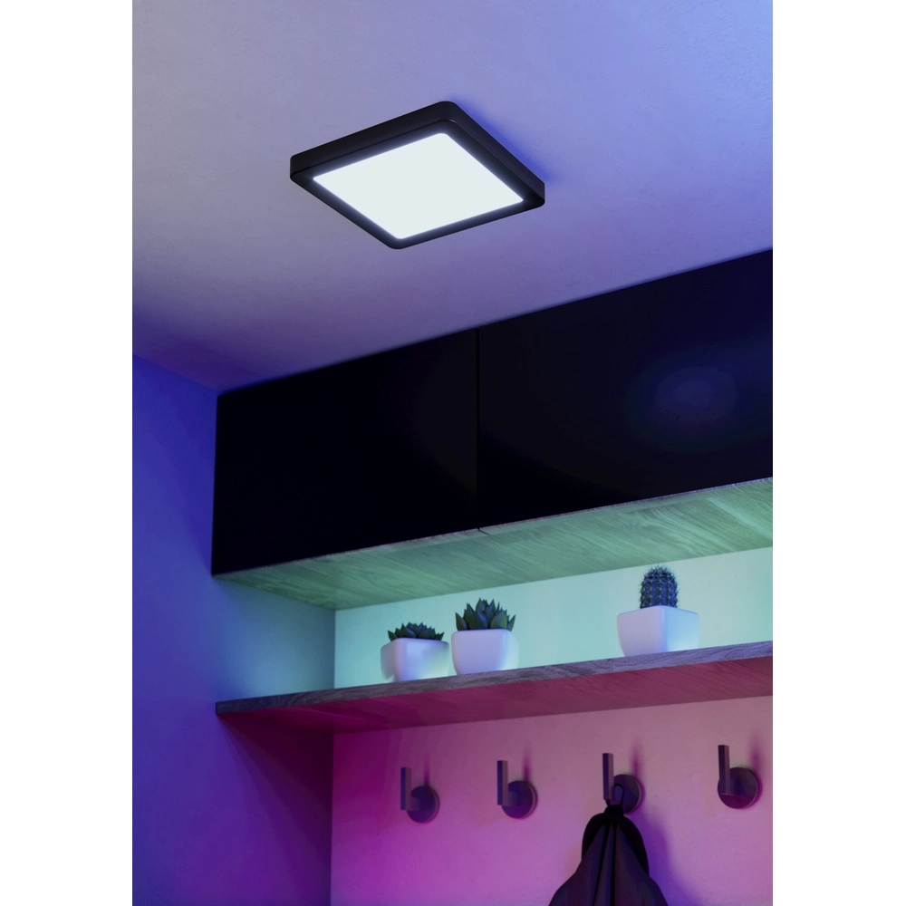 Ceiling light IP44 Fueva 6-Z Square - Black - 22x22cm Eglo 9008606330515