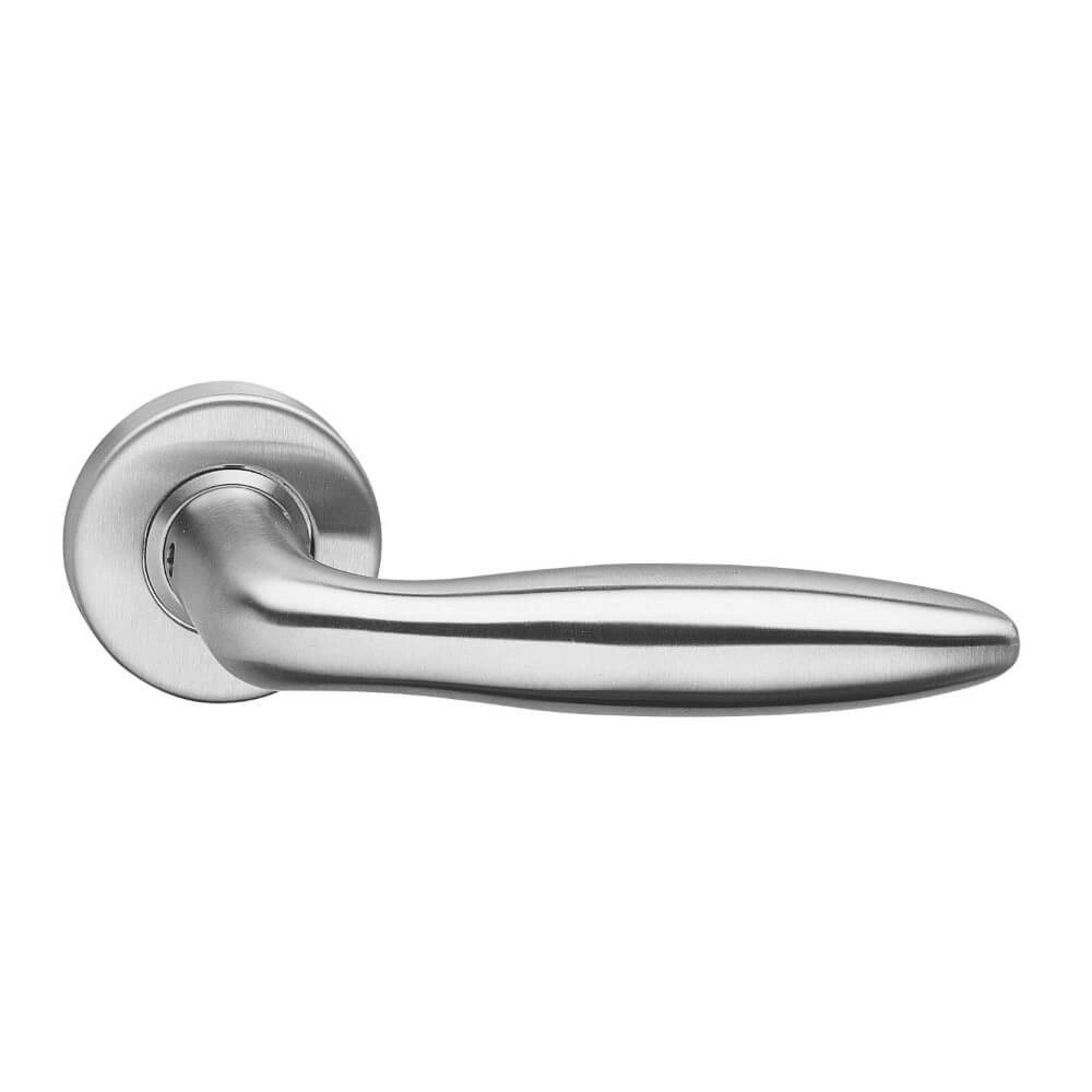Shaped door handle Jupiter Stainless steel