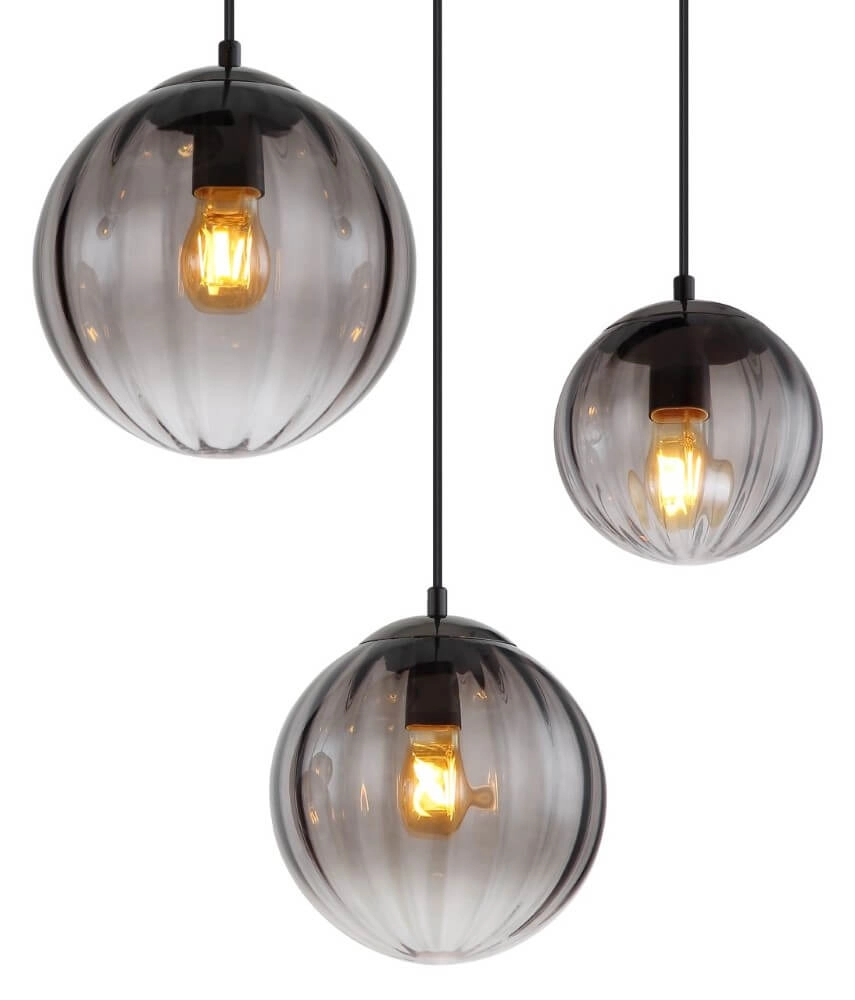 6-light pendant lamp Dallerta smoke glass Globo 9007371455560