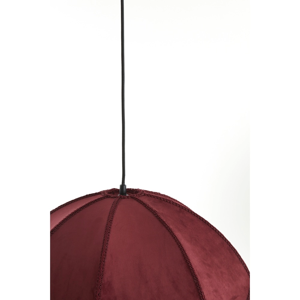 Pendant lamp Malacia Ø 60cm - velvet bordeaux Light & Living 8717807759292
