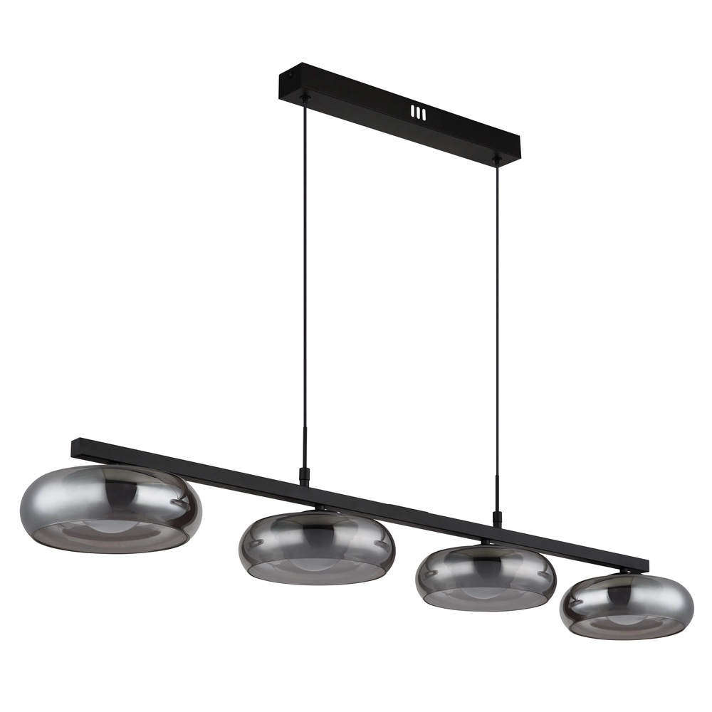 Design pendant lamp Carlene 4-light black Globo 9007371569182