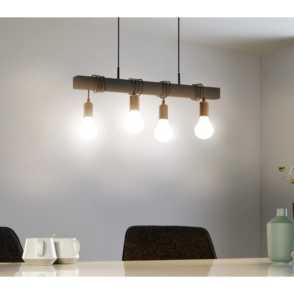 4-light pendant lamp Townshend black - E27 Eglo 9002759440619