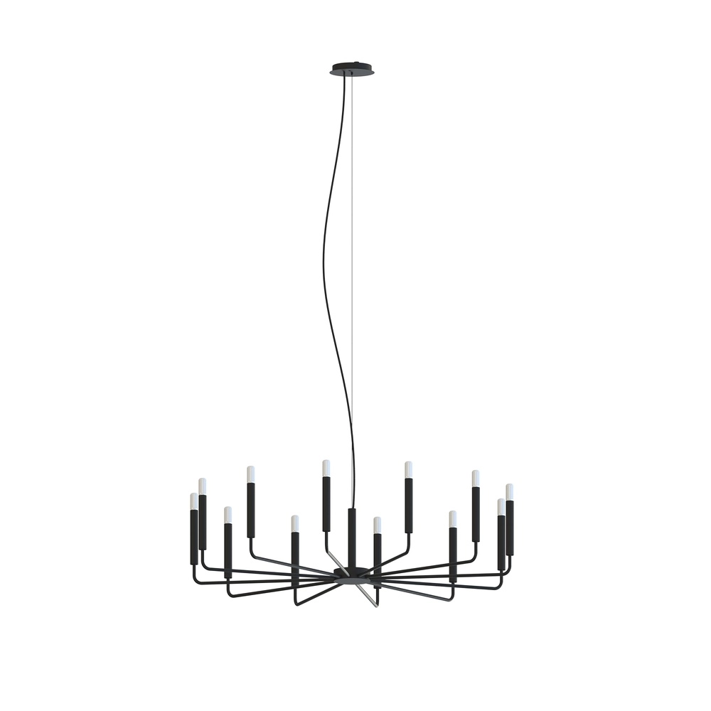 Modern chandelier Orto Ø 103cm black