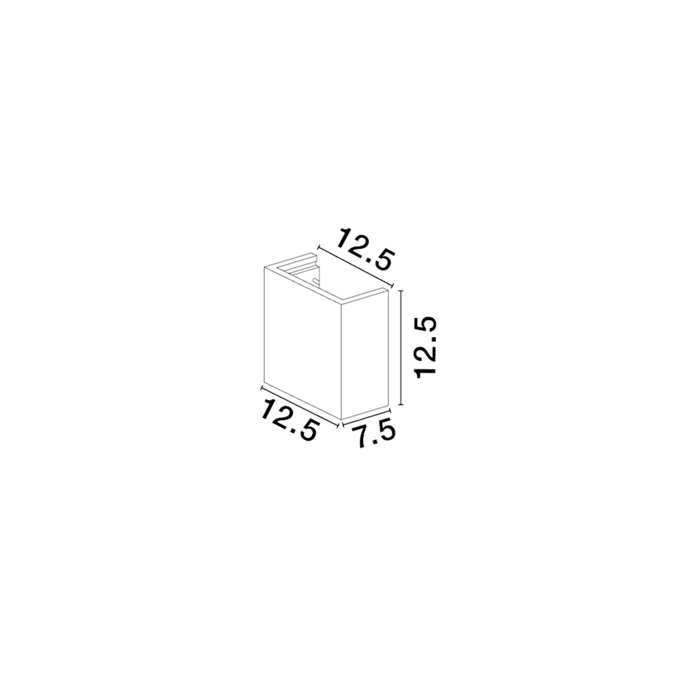 Square wall lamp Sensia white 12.5cm Lyora 5212017479259