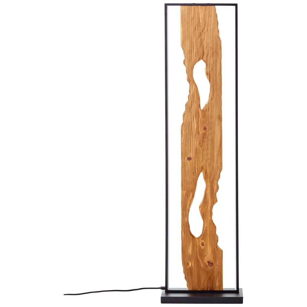Led floor lamp Chaumont with wood Brilliant 4004353411809