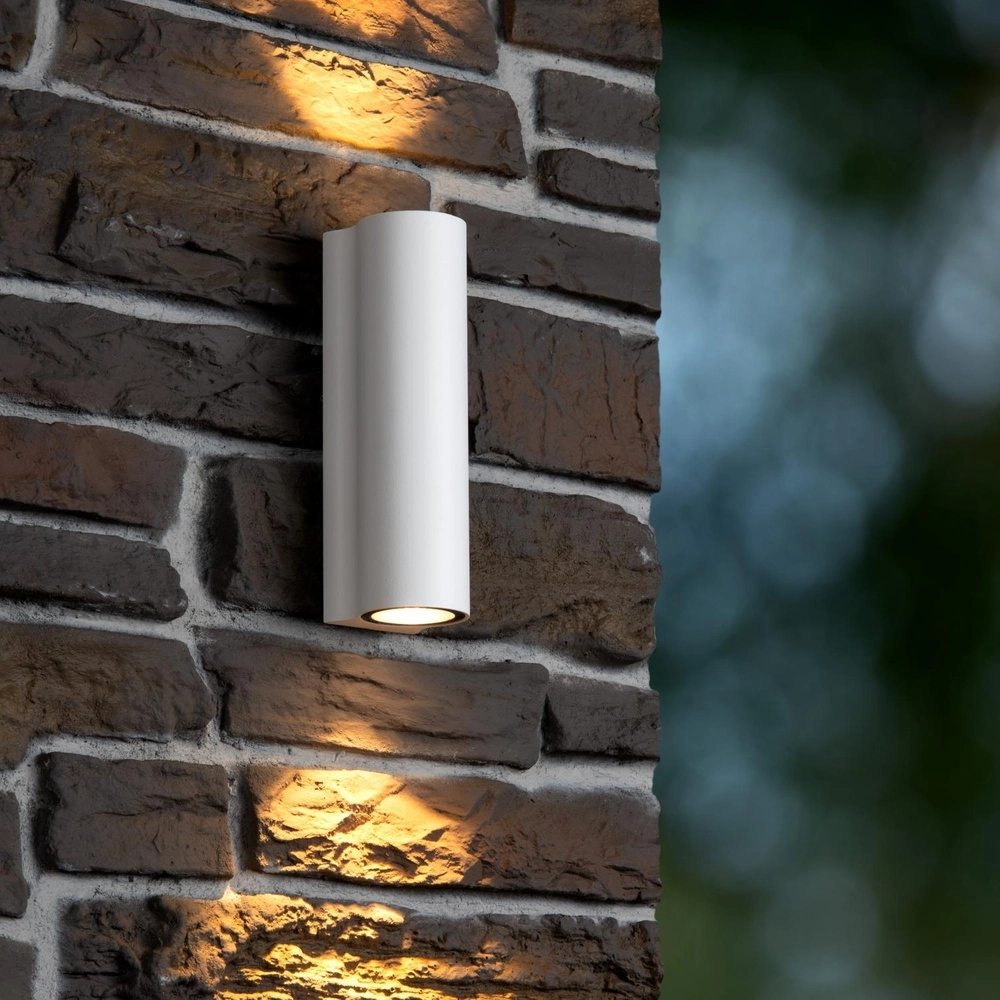 Design wall lamp Akra up and down white IP54 Lucide 5411212334053
