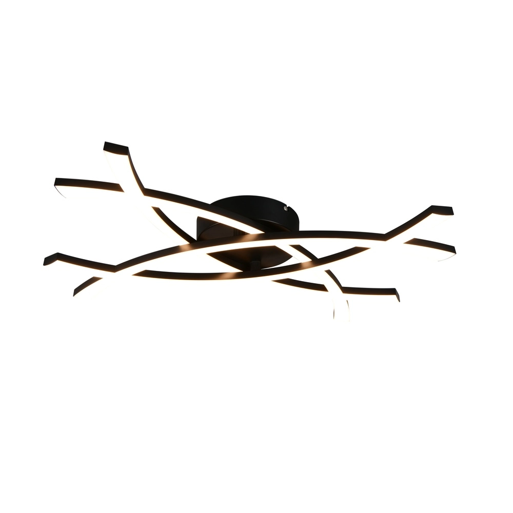 Modern ceiling lamp Pollock 40cm black
