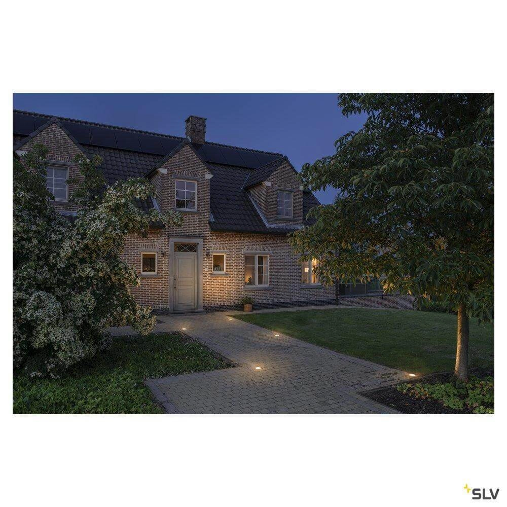 Large LED ground spotlight Dasar Flat warm white light SLV 4024163262071