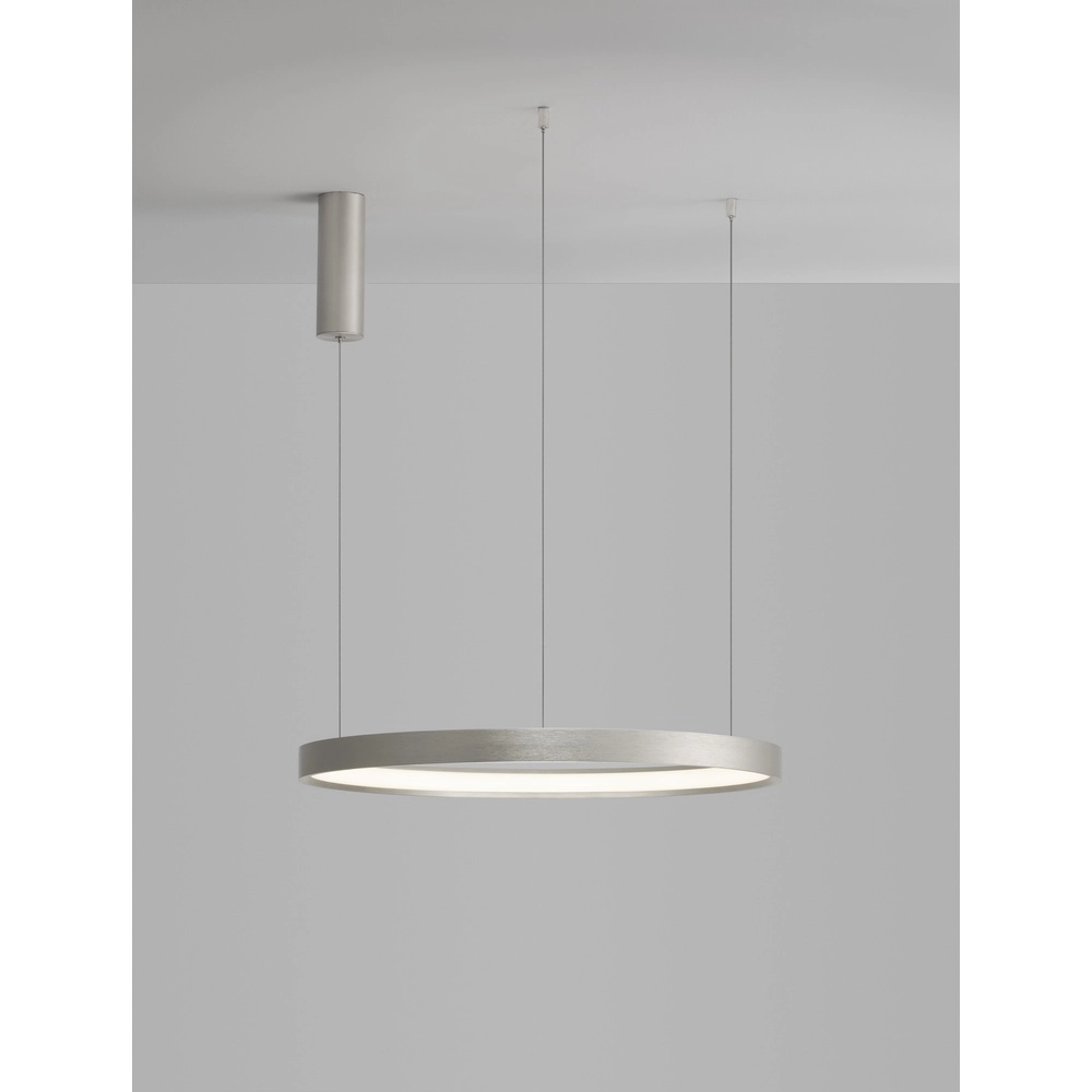 Round pendant lamp Perrine silver grey Ø 60cm Lyora 5212017438430