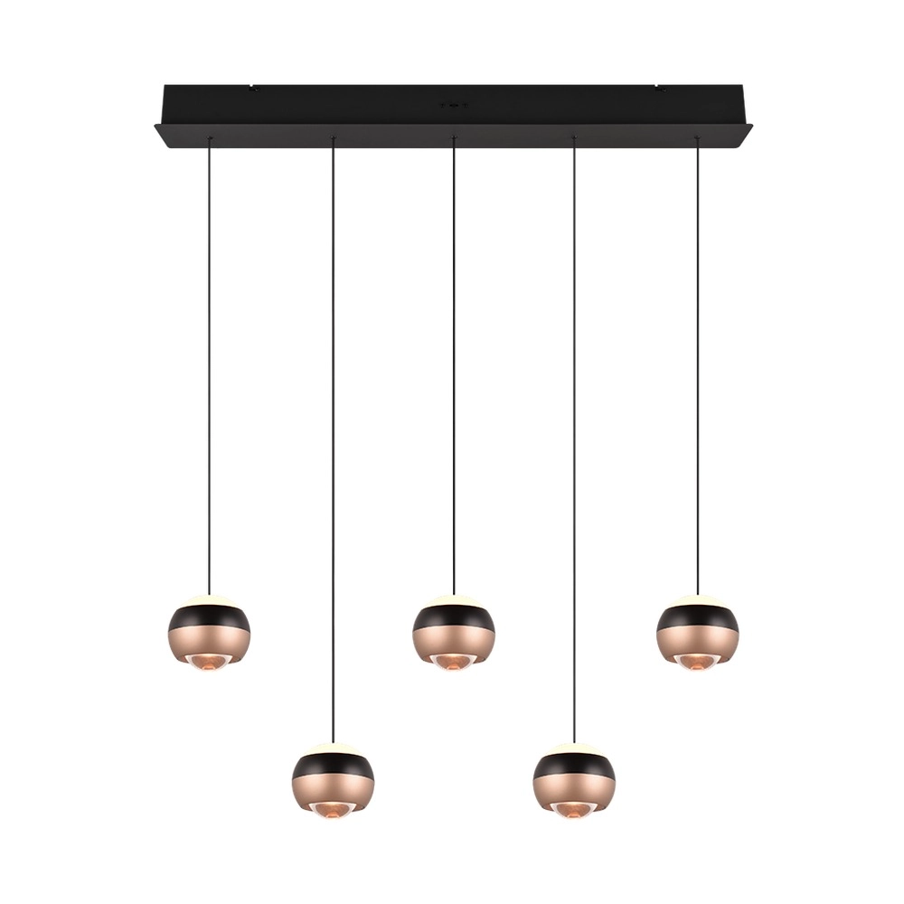 Design pendant lamp Orbit 5-light straight Trio 4017807578843