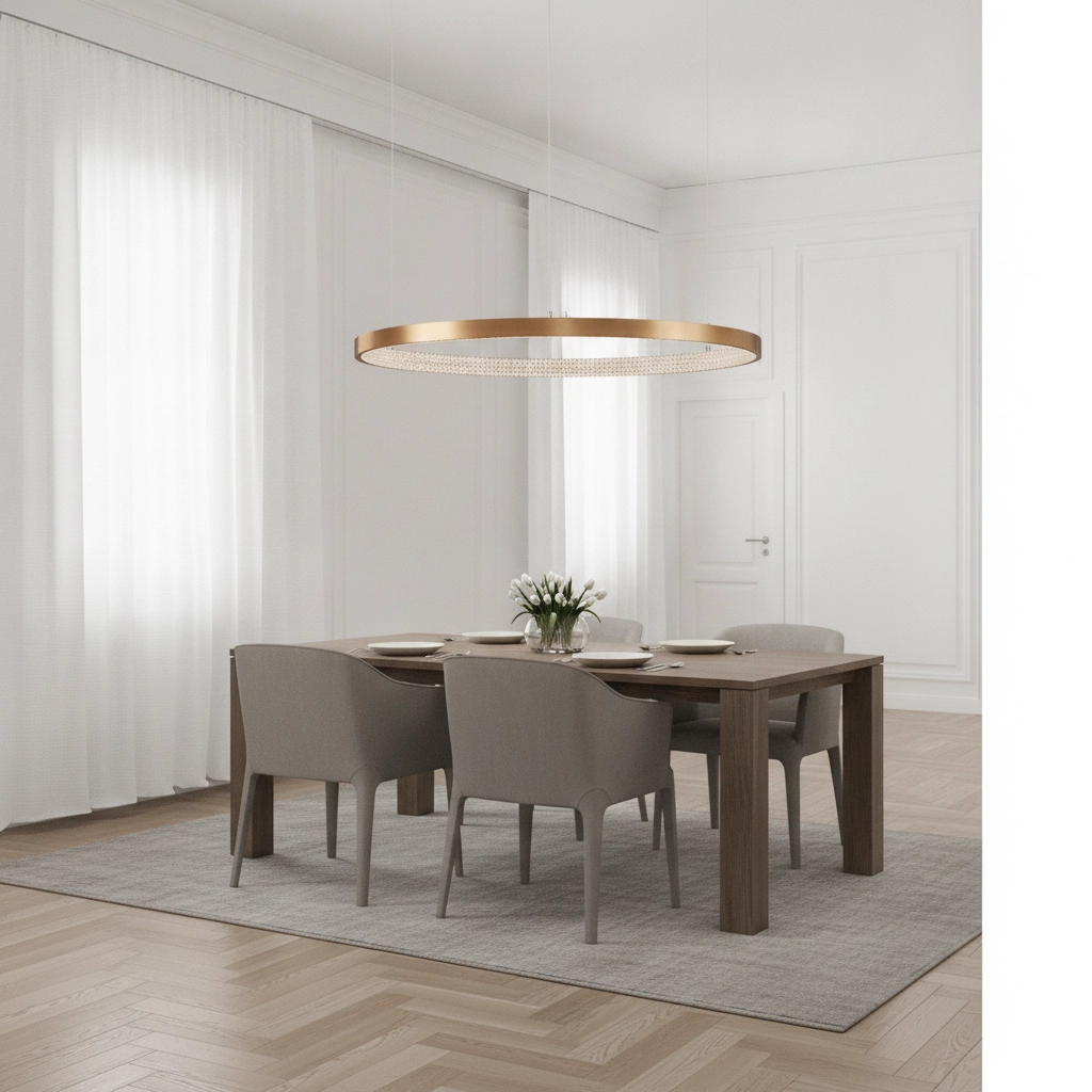 Pendant lamp Preston gold Ø 100cm