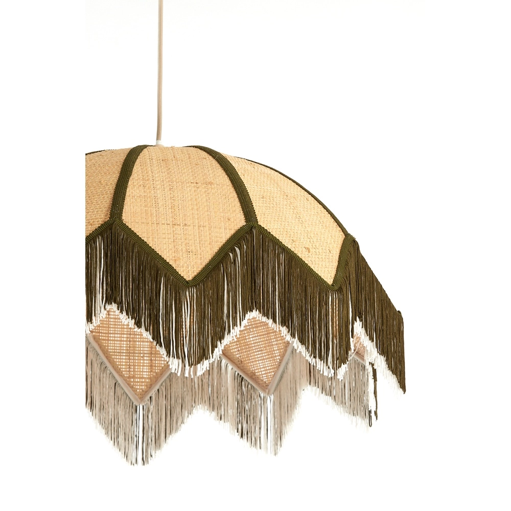 Ø 55cm pendant lamp Sulina raffia with greenery Light & Living 8717807762414