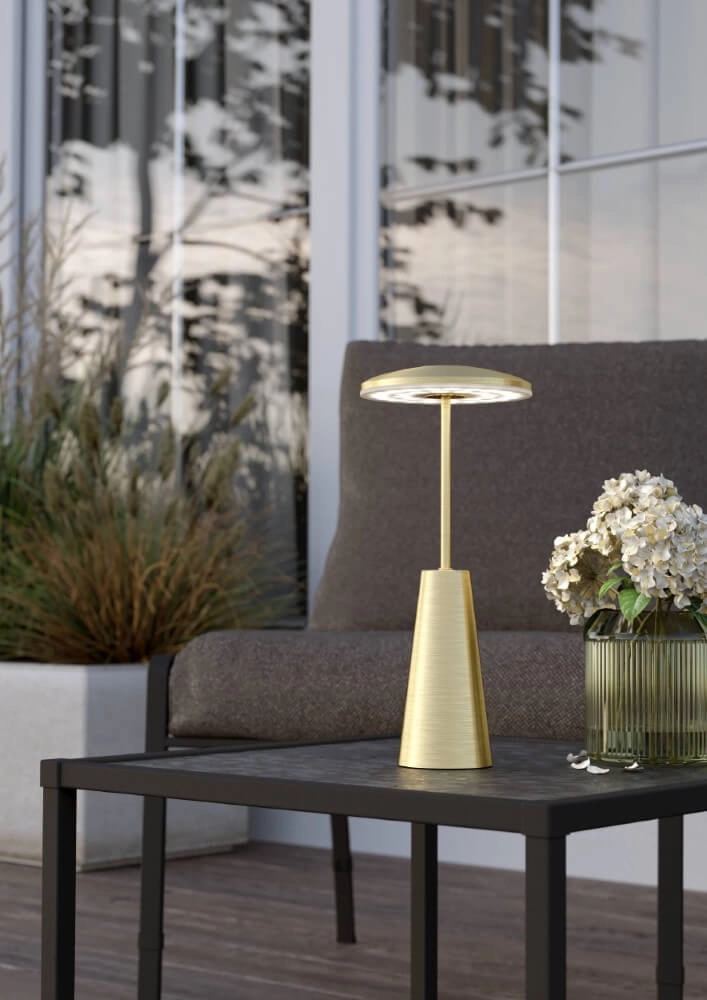 Yellow copper table lamp Piccola Ø 13cm Eglo 9008606277780
