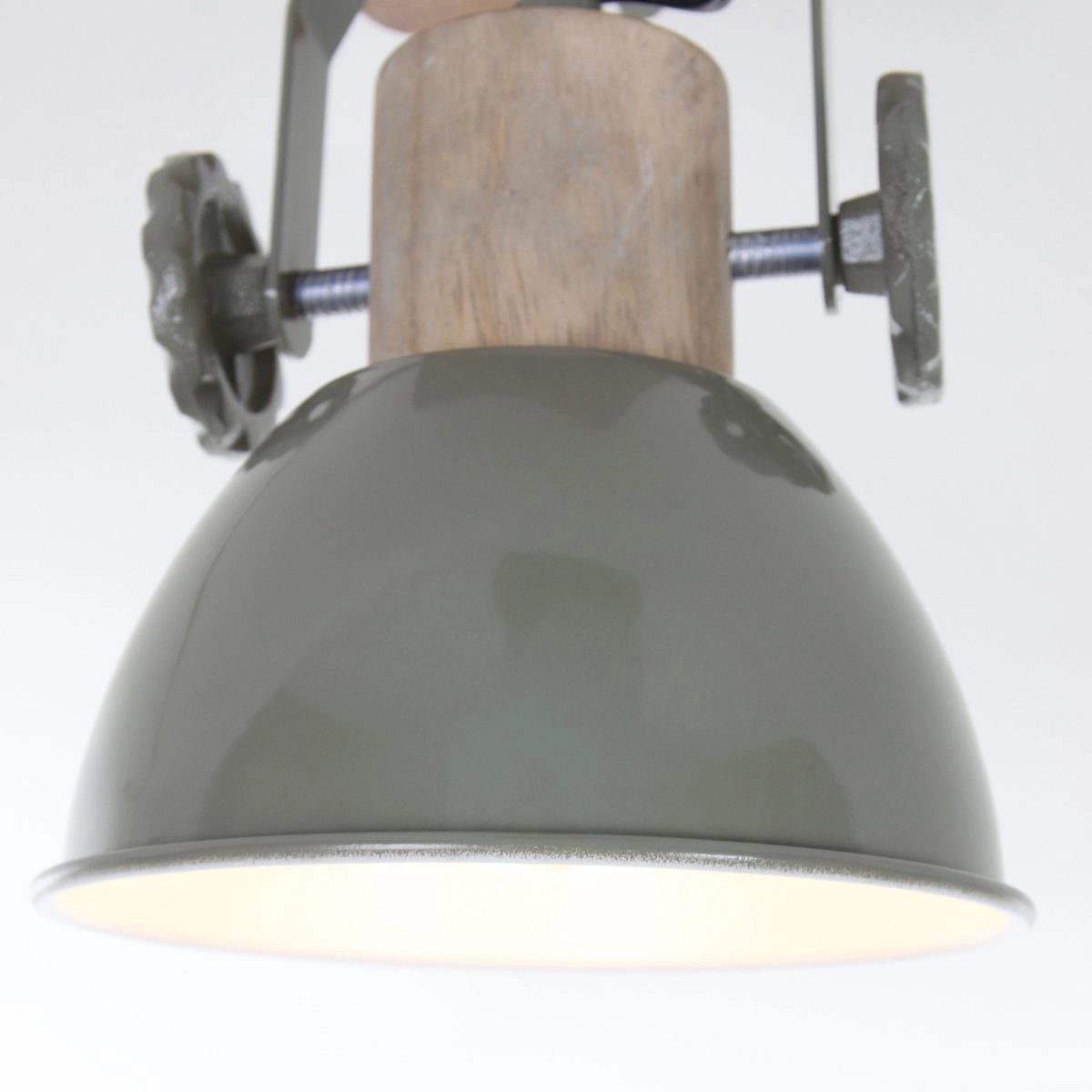 Retro wall lamp Gearwood Retro green with wood brown Steinhauer 8712746122701