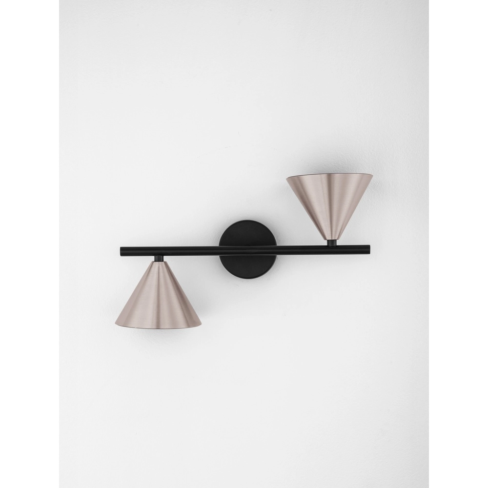 Wall lamp Conico Double black with coffee brown Lyora 5212017475404