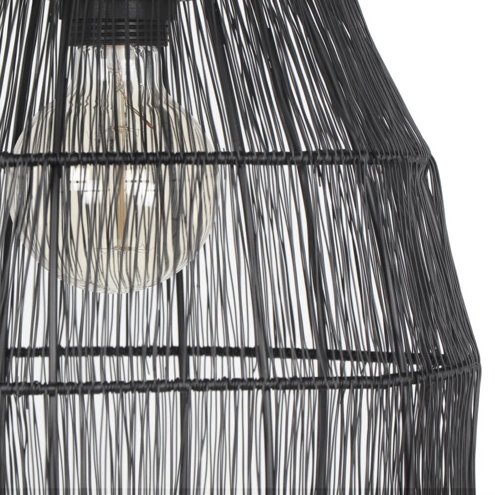 Oval pendant lamp Soraya Ø 26cm - black Trio 4017807617436