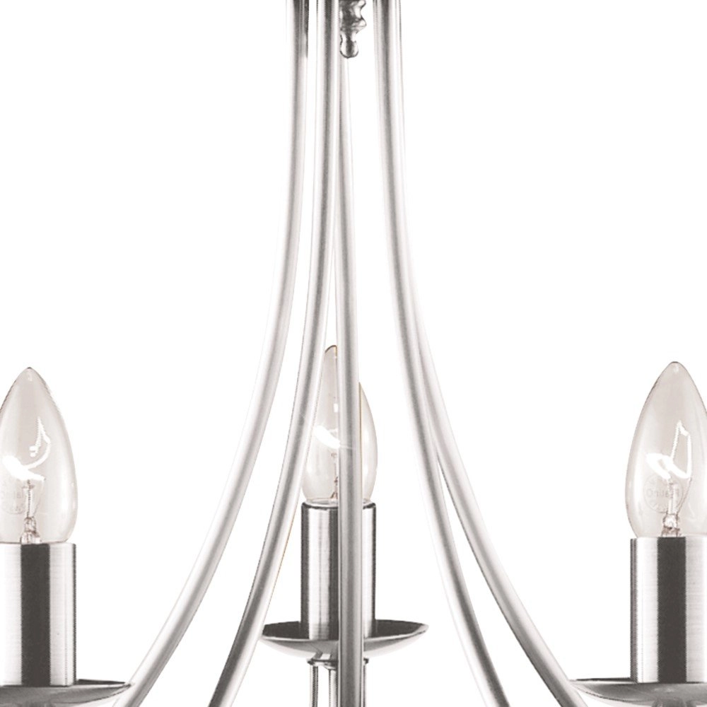 Chandelier Maypole 46cm 5-light matt silver Searchlight 5053423021034