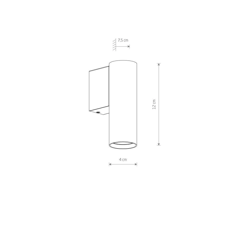 White wall spotlight Fourty  S down Lyora 5903139107464