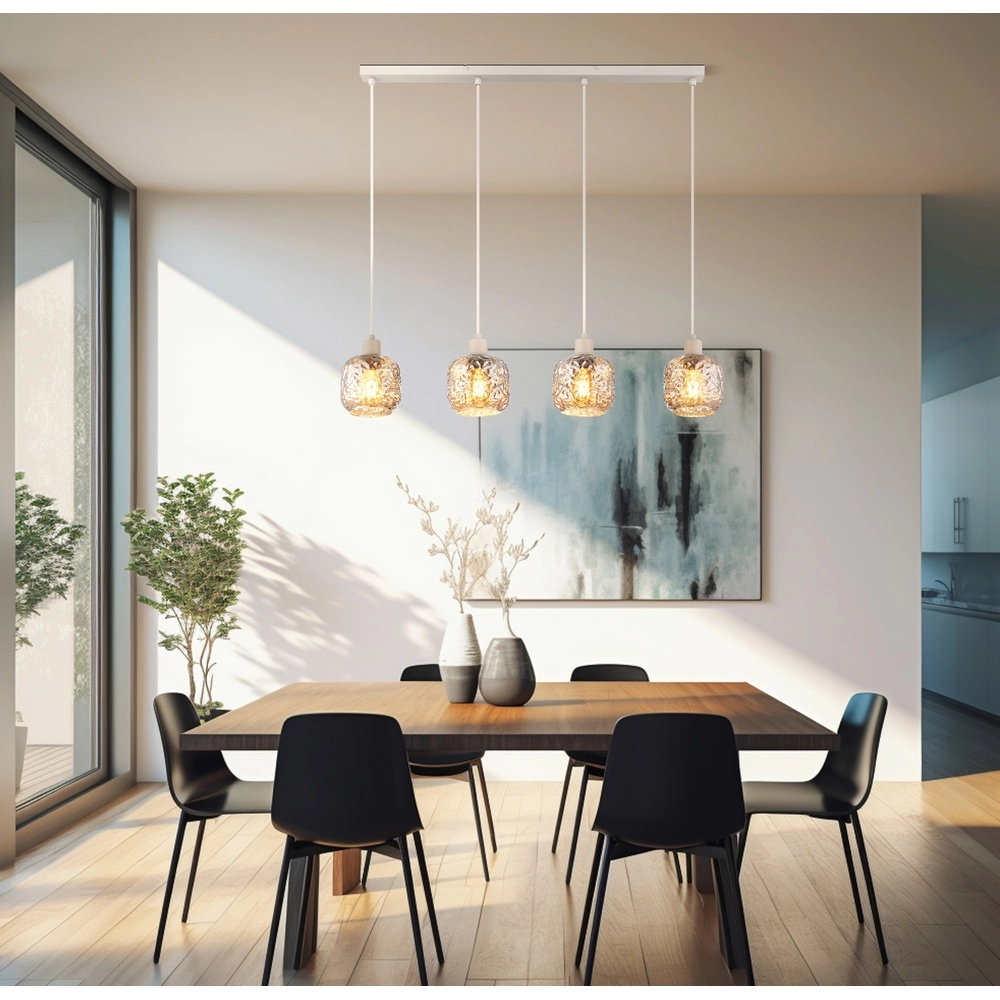 4-light pendant lamp Antonio sand brown Globo 9007371578726