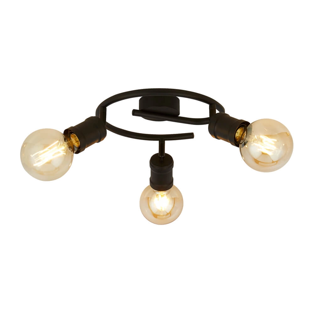 Ceiling lamp Dance Ring 3-light black