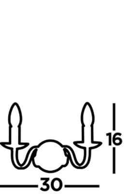 Classic wall lamp Richmond 2-light bronze brown Searchlight 5053423056425