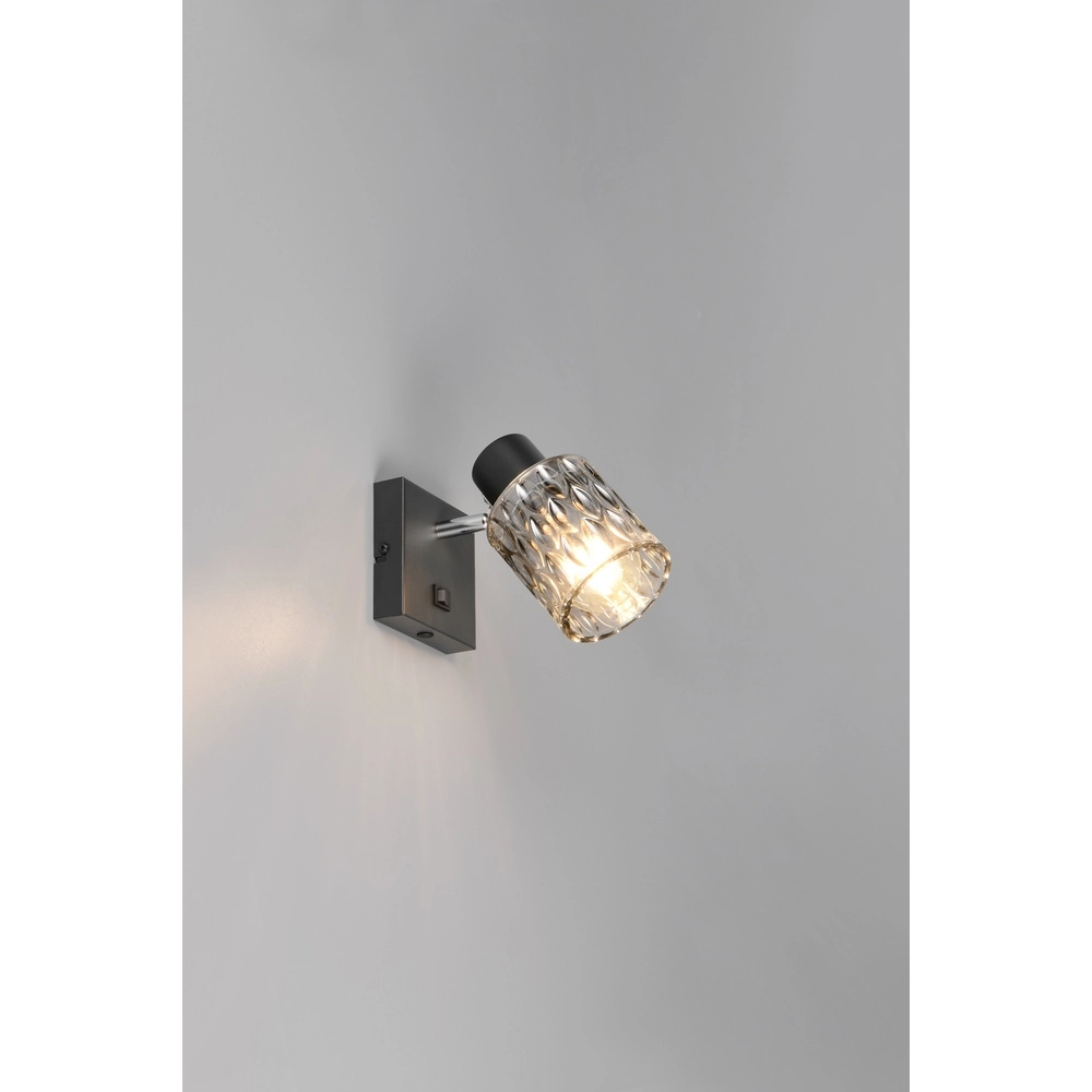 Wall light Jack Black with switch Trio 4017807643855