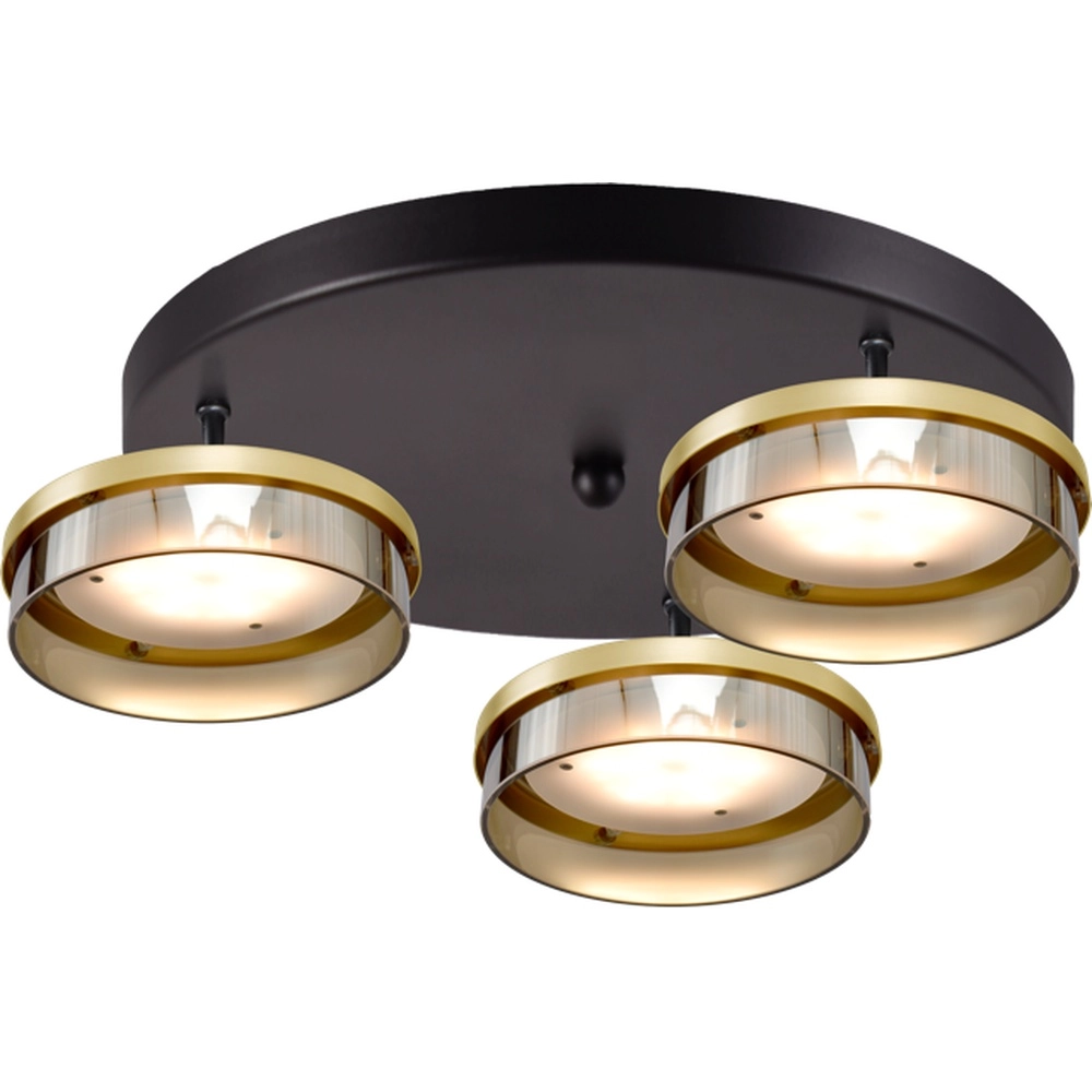 Ceiling lamp Imperia 3-light black with gold