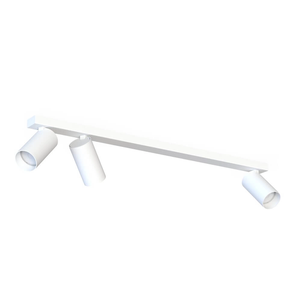 3-light surface-mounted spotlight Mono white