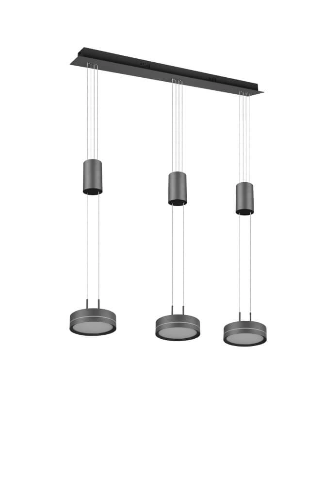 Hanging lamp Franklin 3-light black