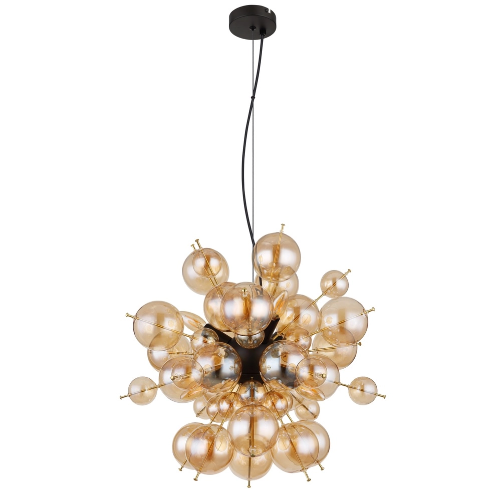 Unique pendant lamp Udo amber glass Ø 55cm Globo 9007371446643