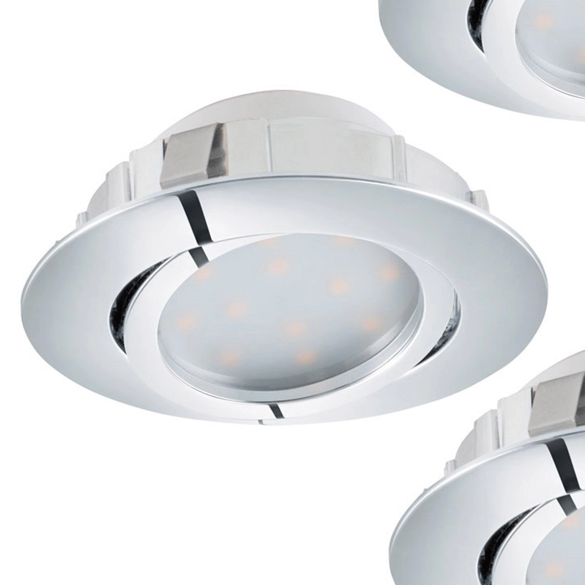 Led ceiling spot Pineda Round (3x) 3x6w - 3000K - 8,4cm chrome Eglo 9002759958527