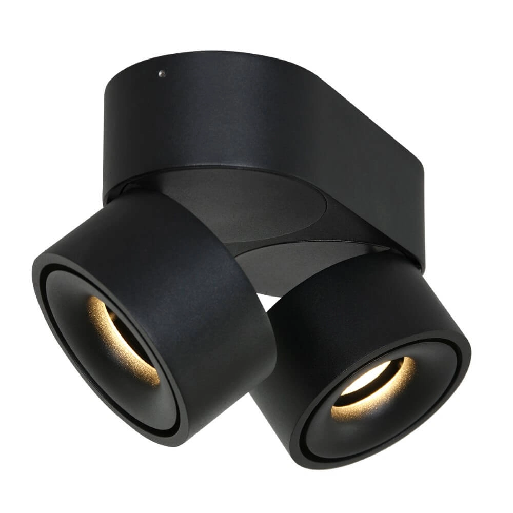 Spot lamp Fez Black 2-light black Steinhauer 8712746132502
